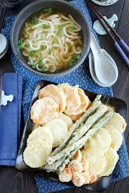 Boil the udon (or defrost the udon) 2. Vegetable Tempura Udon Soup Cake N Knife