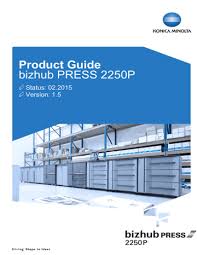 Bizhub Press 2250p Series Product Guide V1 5 Konica Manualzz