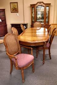 So, for instance, a high end mahogany dining room set like the one pictured below, may have a retail value on the high end used furniture market of between $2000 and $2500. Thomasville Dining Room Set Delmarva Furniture Consignment