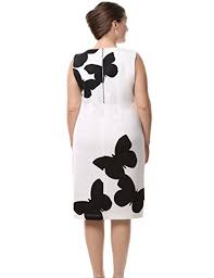 chicwe womens sleeveless butterfly printed plus size dress