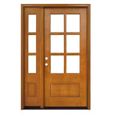 Steves Sons 54 In X 80 In Craftsman Savannah 6 Lite Rhis Autumn Wheat Mahogany Wood Prehung Front Door With Single 14 In Sidelite In 2019 Wood Entry Doors Exterior Doors Wood Exterior Door