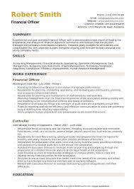 They possess strong accounting and analytical skills. Financial Officer Resume Samples Qwikresume