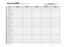 Printable 2021 Family Calendar Templates Calendarlabs