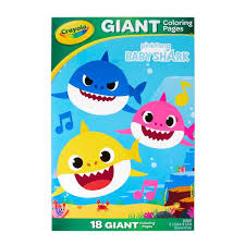 Giant colouring pages are the perfect size for hours of colouring fun. Crayola Giant Coloring Pages Baby Shark Foldalope 04 0985 Blain S Farm Fleet