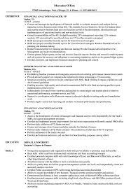 The sample below is for a financial analysis manager resume. Financial Analysis Manager Resume Samples Velvet Jobs