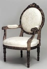 Set Of French Louis Xvi Damask Arm Chairs 1 Armchair Chair Leather Dining Room Chairs