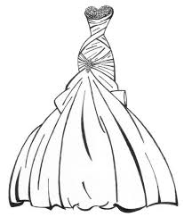 Coloring beautiful ball gown, clothing, dress. Best Wedding Gown Coloring Picture Dress Design Drawing Fashion Illustration Sketches Dresses Color