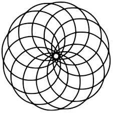 Colored flower of life sacred geometry patter. Circle Mandala Coloring Page Mandala Coloring Pages Mandala Coloring Mandala Coloring Page