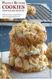 Peanut Butter Cookies With Salted Peanuts Makes 20 Cookies Recipe Peanut Butter Cookies Butter Cookies Peanut Recipes