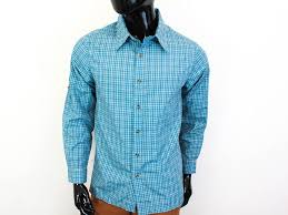 Details About O Gaupa Mens Shirt Tailored Checks Blue Size M