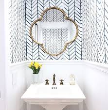 Feather Wallpaper Serena Lily Bathroom Mirror Feather Wallpaper Bathroom Wallpaper