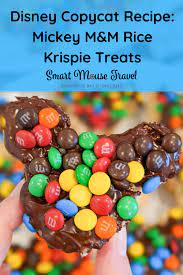 Mickey M M Rice Krispie Treat Disney Copycat Recipe Smart Mouse Travel Recipe Rice Krispies Copycat Recipes Homemade Rice Krispies Treats