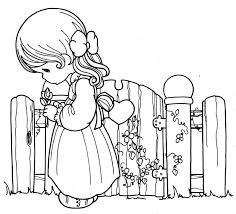 為孩子們的著色頁 Girl Thinking Precious Moments Coloring Pages Precious Moments Coloring Pages Love Coloring Pages Coloring Pages