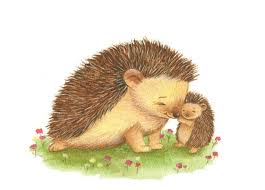 Mummy And Baby Hedgehogs Art Print Hedgehog Art Nursery Etsy Hedgehog Art Hedgehog Illustration Newborn Art