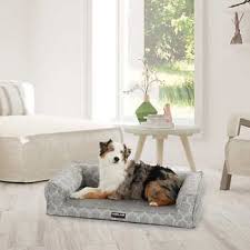This dog bed has a plush pillow top design that provides additional comfort with 100% recycled fiber filling, and polyurethane memory foam with cooling gel. Kirkland Signature 24 X 36 Dog Sofa Bed Gray Dog Sofa Bed Dog Sofa Kirklands