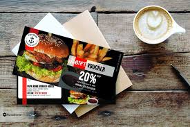 Food Gift Voucher Card Vol 01 Food Vouchers Gift Voucher Design