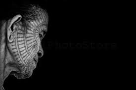 Woman With Facial Tattoos Tattooed Face Tattooed Woman Poster Woman Portrait Myanmar Photo Botswana Photography Africa Photography South Africa Photography