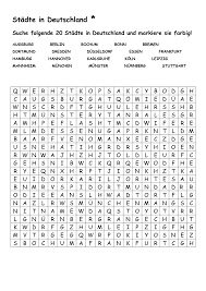 Auf dieser seite finden sie einen wortsalat generator, mit dem sie eigene rätsel erstellen können. Suchsel Stadte In Deutschland Einfach Und Schwierig Deutschland Erdkunde Worter