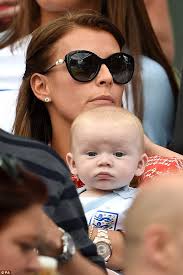 Coleen Rooney and Rebekah Vardy watch the England v Wales Euro 2016 match