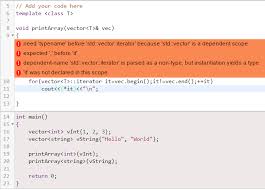 Accessing Vector Elements When Passed Using Template Stack Overflow