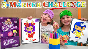 Furthermore, the coloring sheets in this post are downloadable. 3 Marker Challenge Trinity And Madison Coloring Pages Youtube