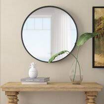 The metal frame is finished in an oil rubbed bronze or antique pewter that is able to complement most furniture and hardware options. 30 In Round Mirror Wayfair