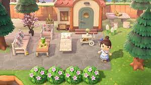 Learn about nana the monkey villager in animal crossing: Olivia S Instagram Profile Post Nana S Patio Just Keeps Getting Cuter That Lucky Monkey Animalcrossin Animal Crossing Animal Crossing Qr Cute