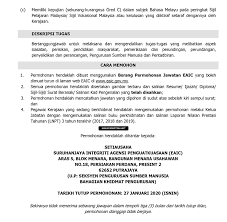 Untuk memohon pastikan anda rujuk syarat pengambilan, bidang tugas jawatan dan lokasi kekosongan. Jawatan Kosong Di Suruhanjaya Integriti Agensi Penguatkuasaan Eaic 27 Januari 2020 Jawatan Kosong 2021