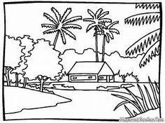 Sketsa gambar rumah sederhana untuk anak sd. 10 Ide Sekolah Dasar Buku Mewarnai Sketsa Pemandangan