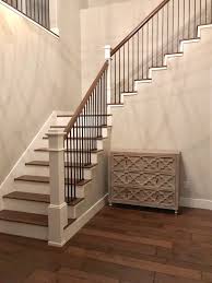 Balcony balusters and panels, stair balusters, spindles, and shoes, hand forged steel newel posts, designer series panels such. Staircase Remodel 0132 All Things Interior