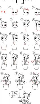Wie Zeichne Baby Groot Einfaches Zeichnen Schritt F R Schritt Perfekt F R Kinder Zeichnen Wir Chakibama Canvas Art In 2020 Drawings Baby Groot Drawing Course