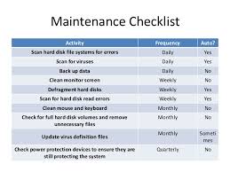A maintenance schedule is essentially an essential record utilized for documenting the every week, regular monthly or annual maintenance of the house or office's. Preventive Maintenance Chart Torte