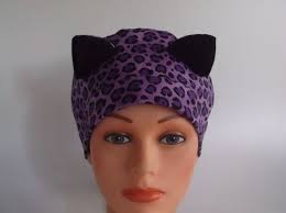 Puuurrific Purple Cat Ears Womens Lined Surgical Scrub Cap Chemo Hat Nurse Scrub Hat Veterinarian Hat 18 900 B Purple Cat Scrub Hats Cat Ears