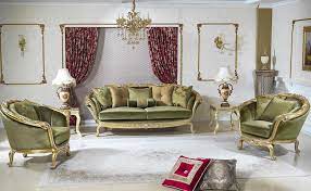 yesil renkli klasik koltuk luxury living room design luxury sofa luxury living room