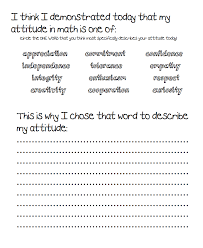 A Math Inquiry With Attitude Words To Describe Inquiry Success Criteria