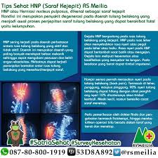  Sehat Sakit Hnp Saraf Kejepit Tangani Rumahsakit Rsmeilia Cibubur Terbaik Rumah Sakit Tips Pelayan