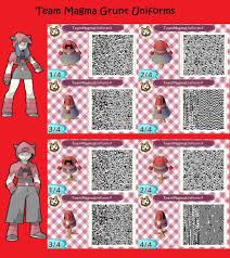 Qr Codes Team Magma Grunt Uniforms Animal Crossing Animal Crossing Qr New Leaf