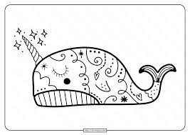 Print unicorn coloring pages for free and color our unicorn coloring! Free Printable Cute Narwhal Pdf Coloring Page Narwhal Coloring Page Coloring Pages Free Coloring Pages