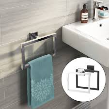 Us 21 37 Chrome Modern Badezimmer Wand Zubehor Square Handtuch Ring Halter Rack Badezimmer From Haus Und Garten On Banggood Com Mit Bildern Minimalistisches Design Modernes Badezimmer Badezimmer Wand
