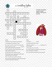 The word bank can be removed to make it very challenging. Circulatory System Crossword Human Body Puzzle Human Skeleton Png 1700x2200px Watercolor Cartoon Flower Frame Heart Download