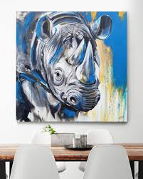 Original Gemalde Nashorn 3 Atelier Stefanie Rogge Gemalde Original Gemalde Moderne Kunst Bilder