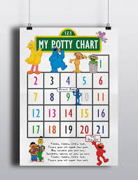 sesame street potty training sticker chart potty training