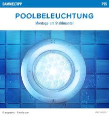 Poolbeleuchtung Montage Am Stahlmantel Pool Beleuchtung Pool Montage