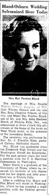 Ray Bland marriage to Rosalie Warner