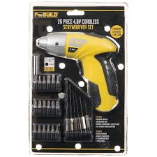 This 12v max screwdriver is designed for hard to reach fastening applications that need the control of a clutch. Probuild 4 8v Cordless Screwdriver Set 26pc Power Tools