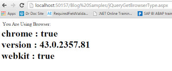 Jquery Get/Detect Browser Type And Version In Asp.net Using Jquery Migrate  Plugin - Asp.net,C#.Net,Vb.net,Jquery,Javascript,Gridview