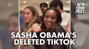 Sasha Obama Nearly Breaks Tiktok In Now Deleted Viral Video Tiktok girls that know what they're doing. sasha obama nearly breaks tiktok in now
