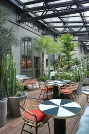 Le Sinople S Gastronomical Oasis Outdoor Restaurant Restaurant Interior Design Restaurant Design