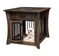 For crate training , wooden dog crate end tables are generally not a good idea. Caledonia Dog Crate End Table With Aluminum Slats From Dutchcrafters
