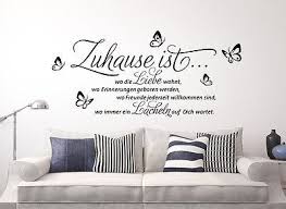 Wandtattoo Wandsticker Wandaufkleber Flur Spruch Zuhause Liebe Wohnzimmer W1133 Ebay Spruche Zuhause Wandtattoo Spruche Wandtattoo